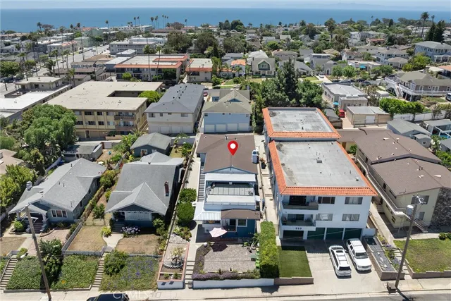an aerial view of a city
