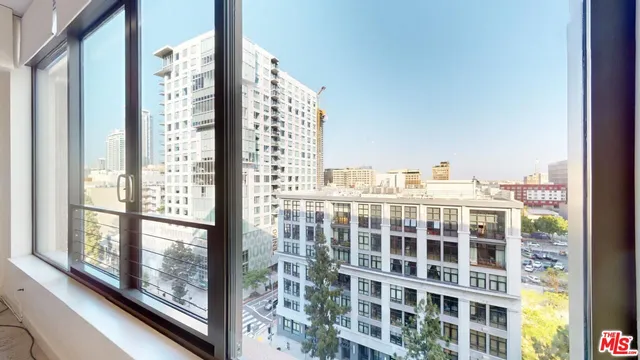 a view of balcony with stairs