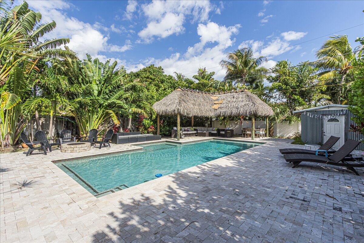 411 Southwest 1st Street Boca Raton, FL 33432 - Photo 33 of 47 Pool/Tiki