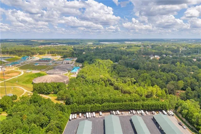 a view of an outdoor space and swimming pool