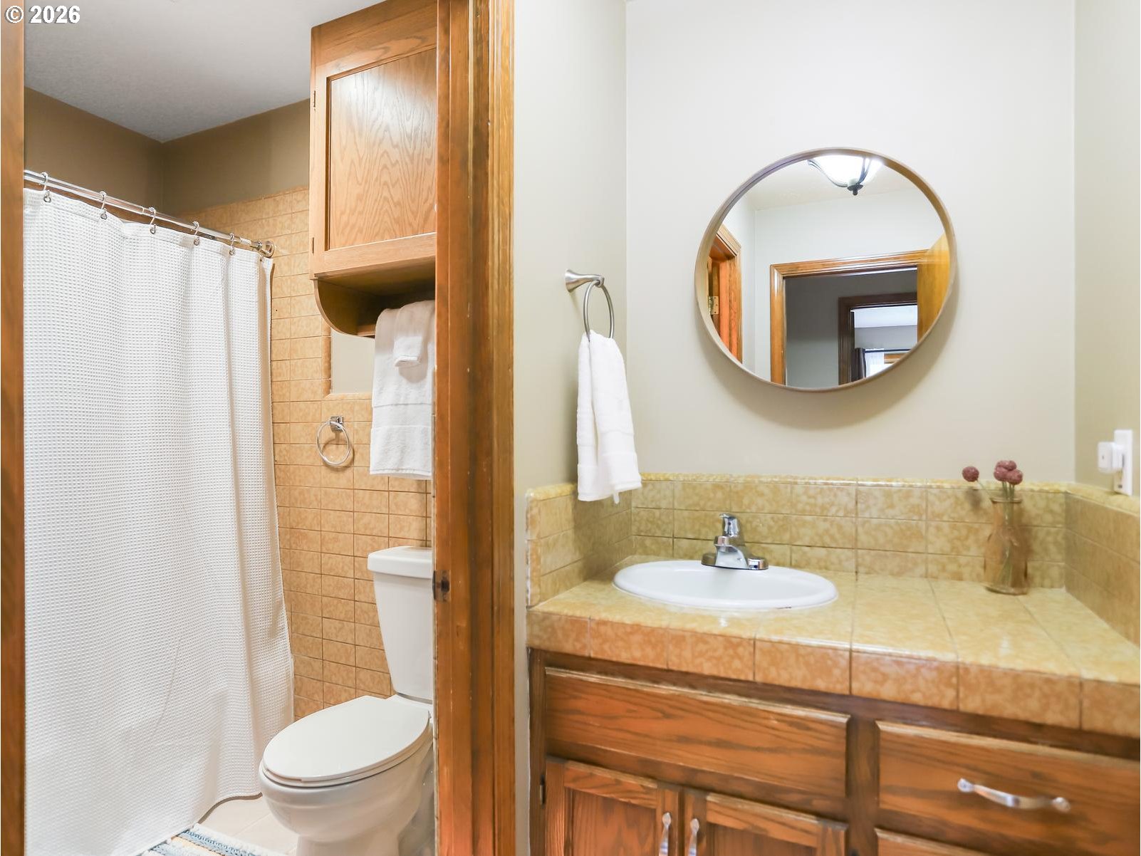 45990 Southeast Jadrny Road Sandy, OR 97055 - Photo 32 of 47 a bathroom with a sink and a mirror