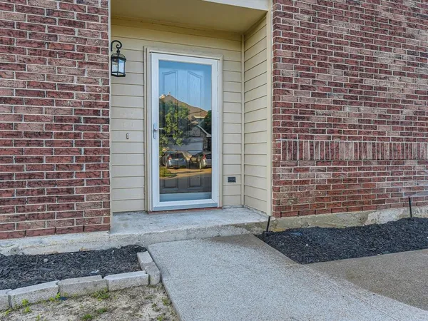 a view of front door of house
