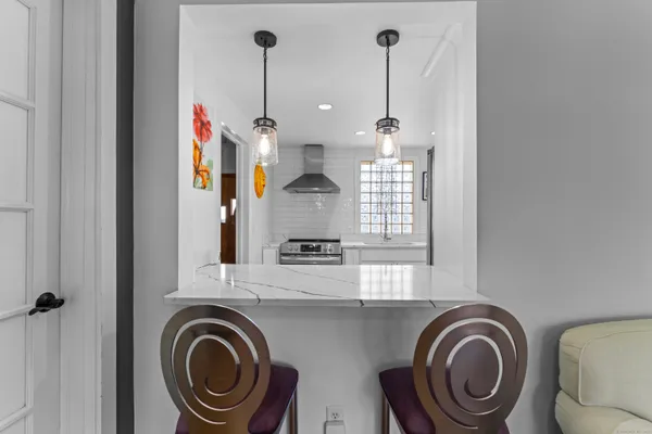 a very nice looking room with a large window