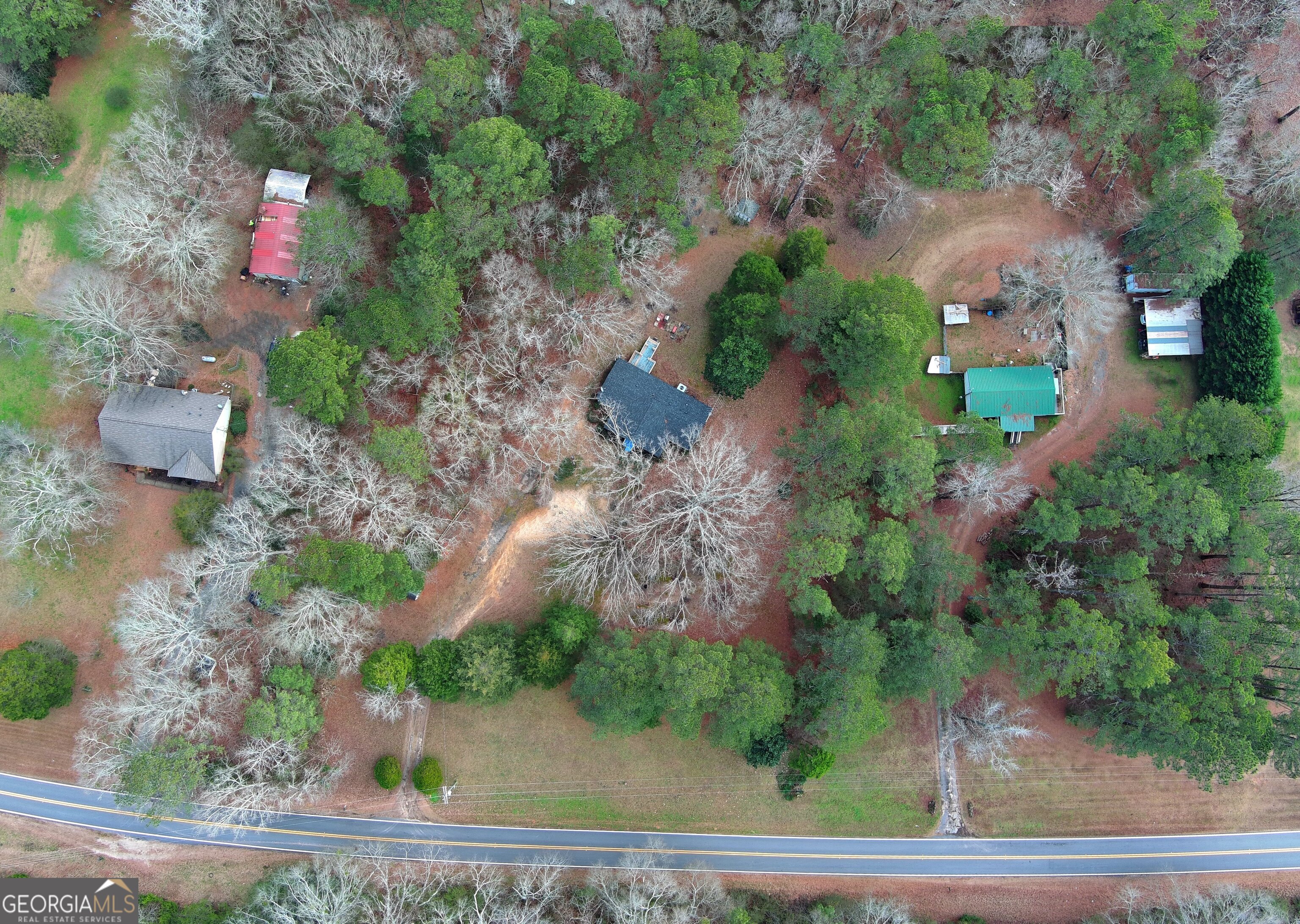 451 Weldon Lake Road Milner, GA 30257 - Photo 6 of 39 an aerial view of a house with a yard