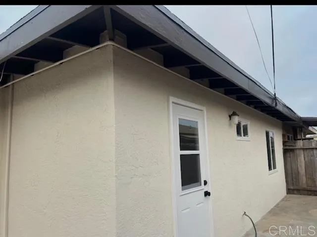 a view of front door