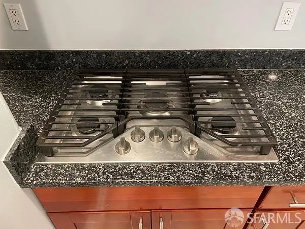 a bathroom with a stove