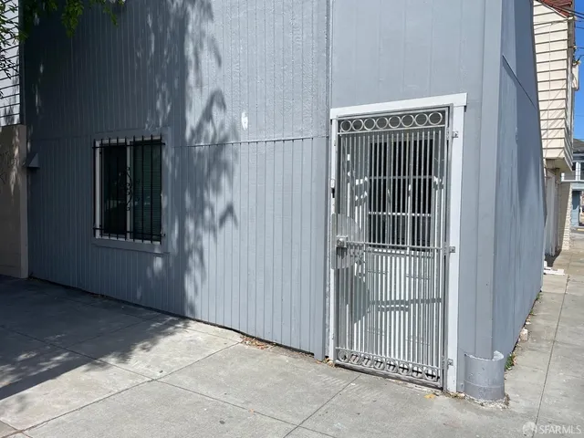 a view of wooden door