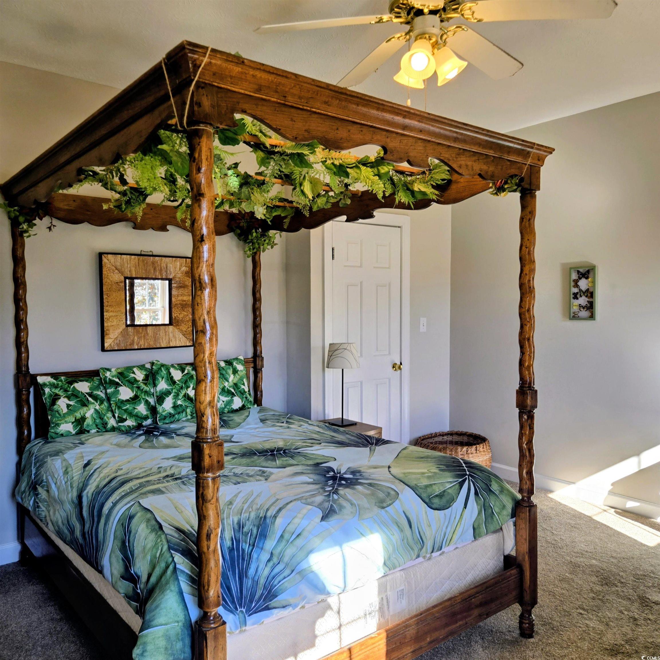 2410 Hunters Trail Myrtle Beach, SC 29588 - Photo 22 of 35 Bedroom with carpet flooring and ceiling fan