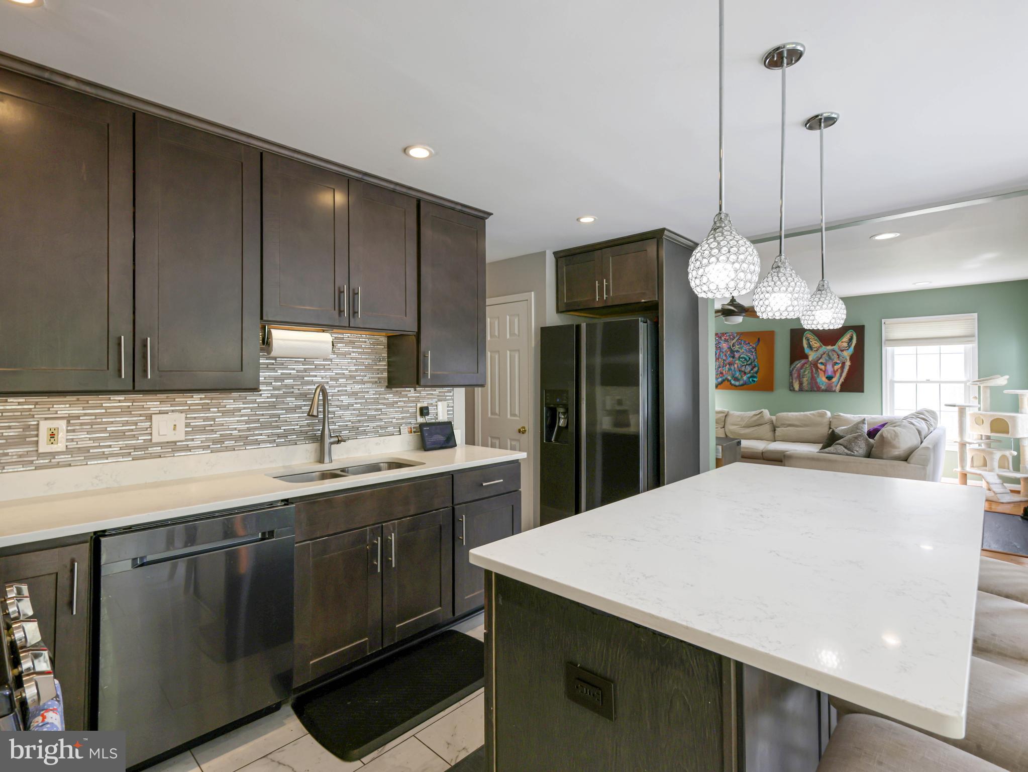 18500 Gingerbread Lane Gaithersburg, MD 20877 - Photo 16 of 56 a kitchen with stainless steel appliances a sink stove and refrigerator