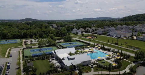 an aerial view of multiple house
