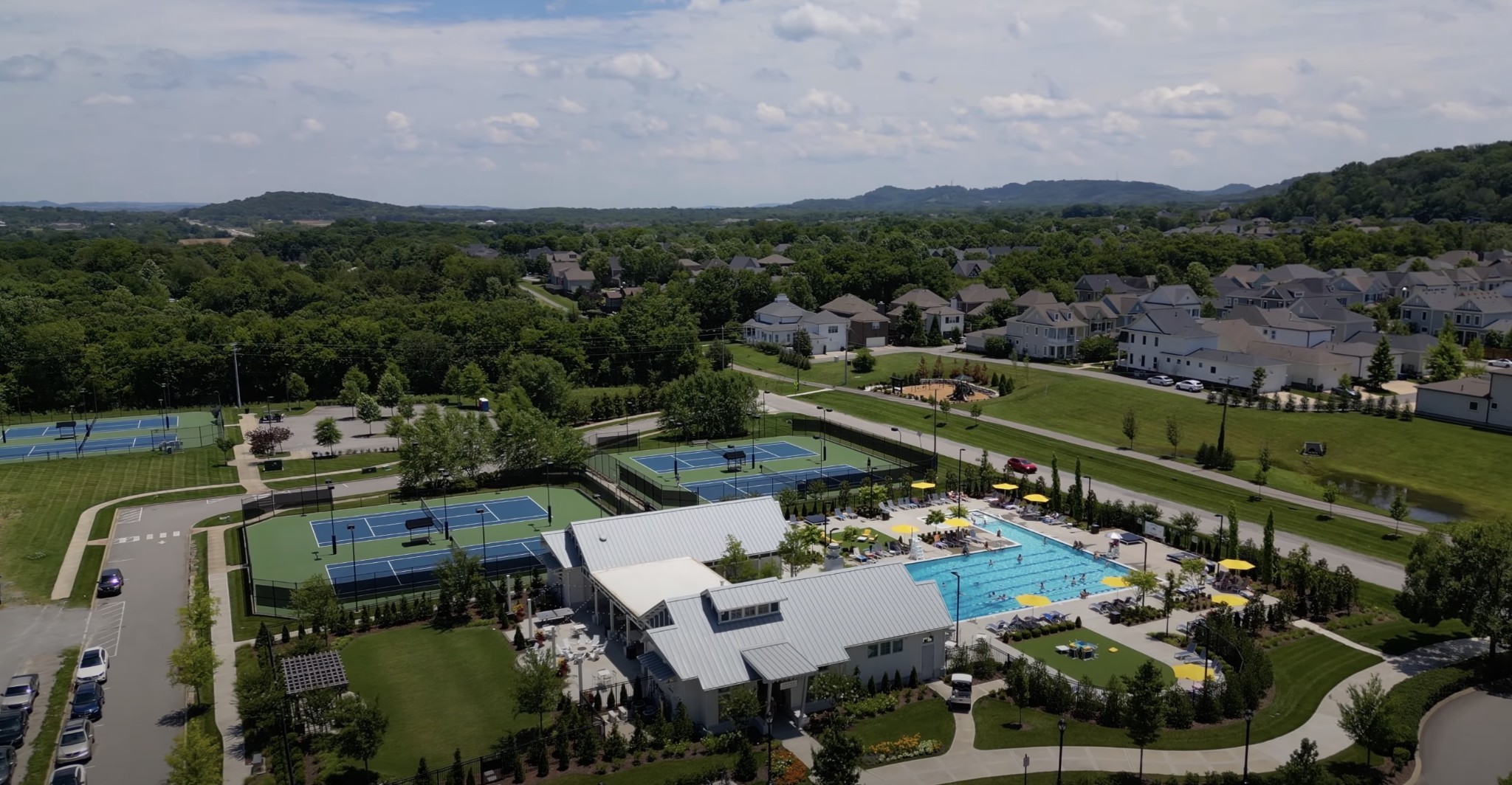 2018 Nathaniel Road Franklin, TN 37064 - Photo 48 of 52 an aerial view of a house with a garden