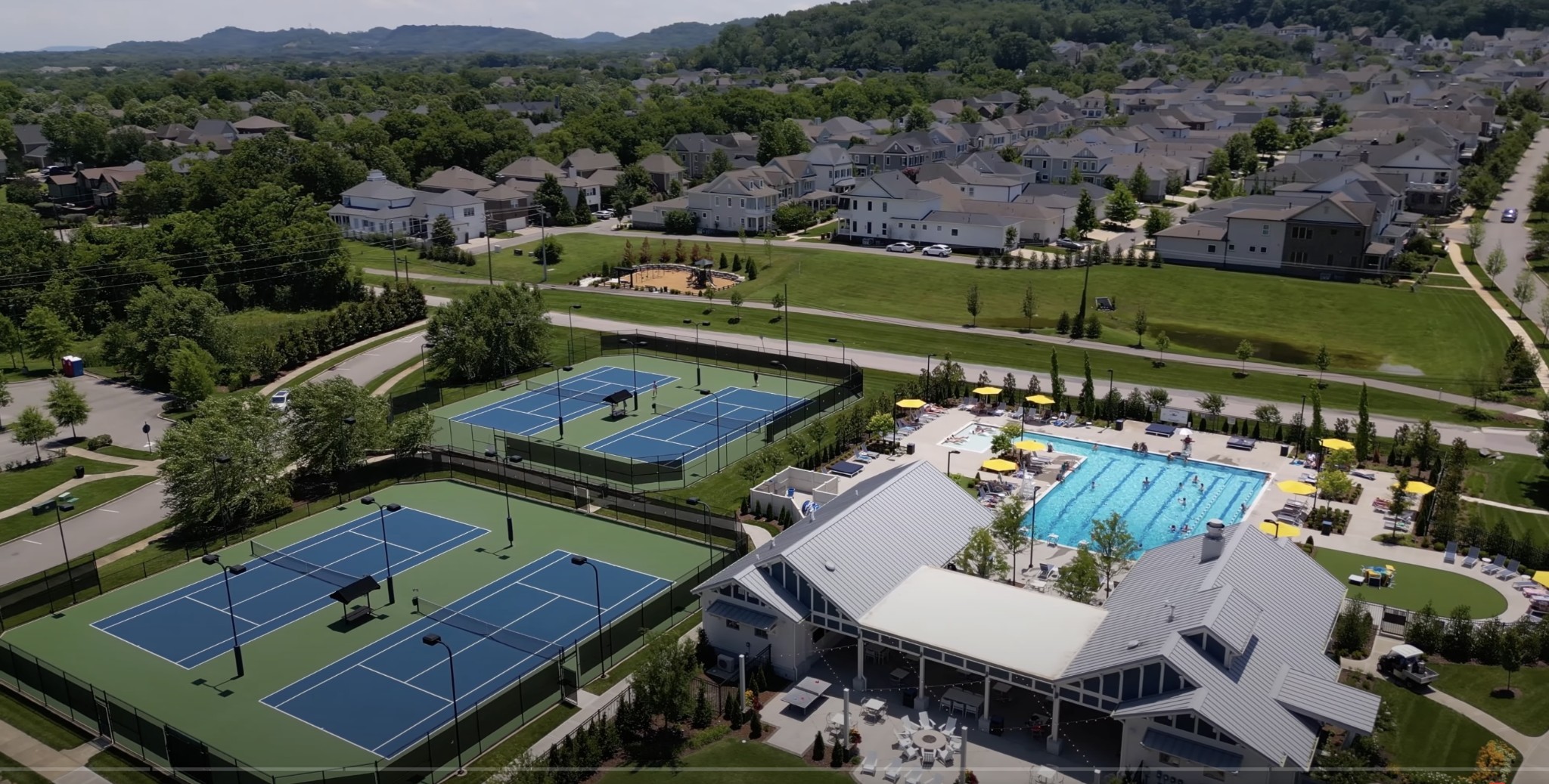 2018 Nathaniel Road Franklin, TN 37064 - Photo 49 of 52 an aerial view of a house with a garden