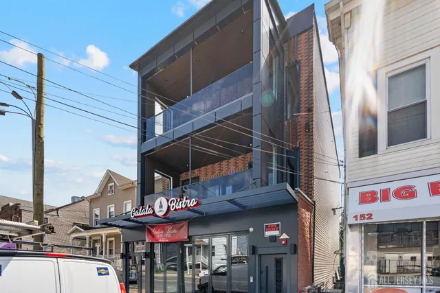 a view of street with sitting area