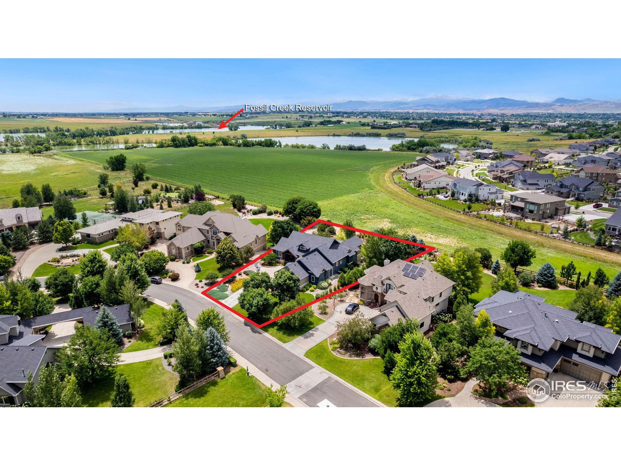 6568 Rookery Road Fort Collins, CO 80528 - Photo 11 of 16 an aerial view of ocean and residential houses with outdoor space