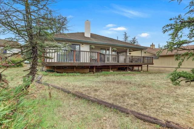 a vase of flowers sitting on a floor in front of a door