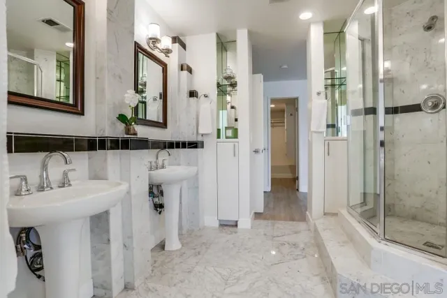 a view of a city with an ocean