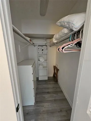 a view of a walk in closet
