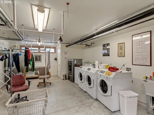 a view of a room with storage