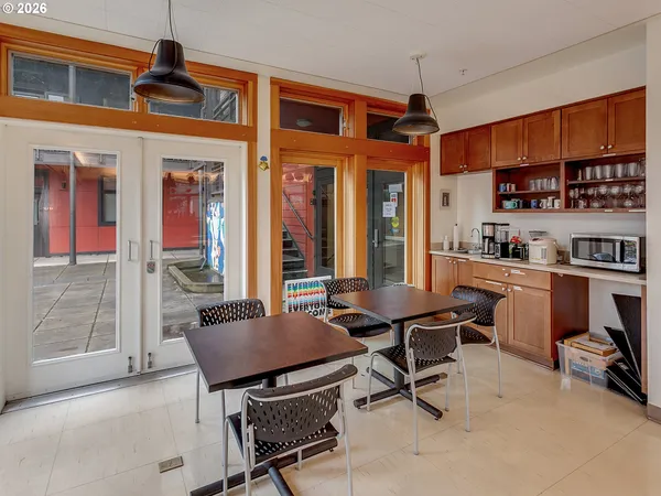 a room with gym equipment