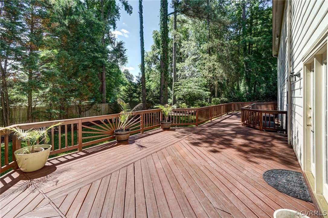 105 Burgoyne Road Henrico, VA 23229 - Photo 42 of 49 Deck Overlooking Back Yard