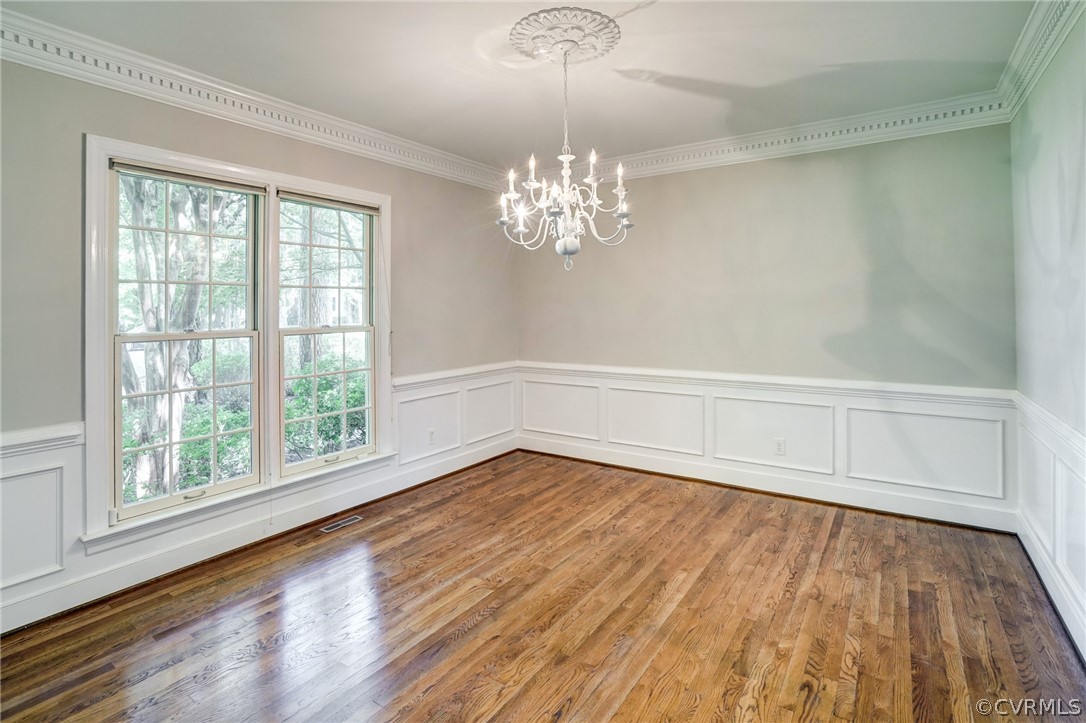 105 Burgoyne Road Henrico, VA 23229 - Photo 5 of 49 Formal Dining Room with Nice Heavy Trim & Wood Flo