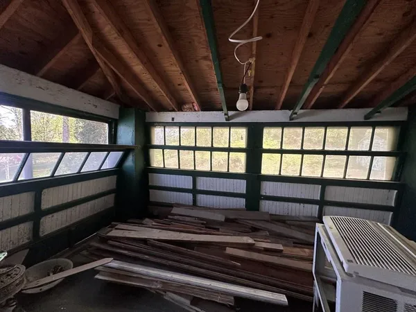 a view of living room and furniture