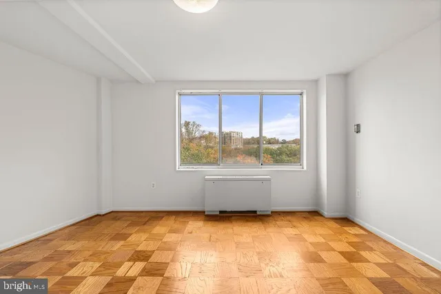 an empty room with a window