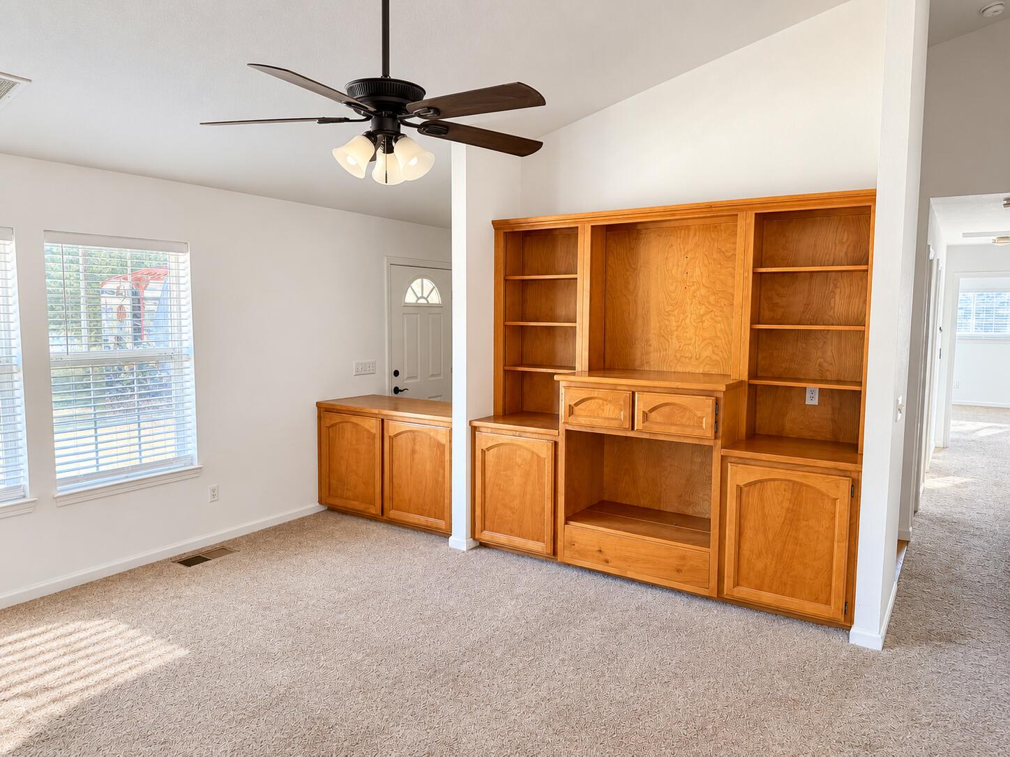 13725 Gas Point Road Igo, CA 96047 - Photo 20 of 23 Bright Living Room with Oak Built-Ins