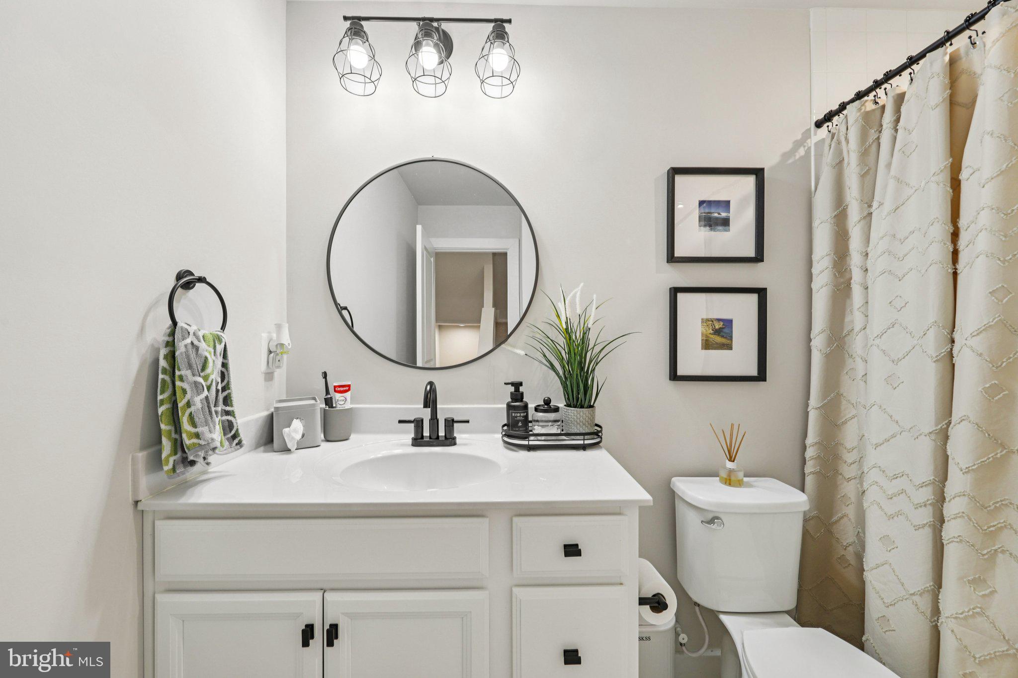 1687 Aspen Poplar Road Dumfries, VA 22026 - Photo 34 of 69 a bathroom with a sink mirror and toilet