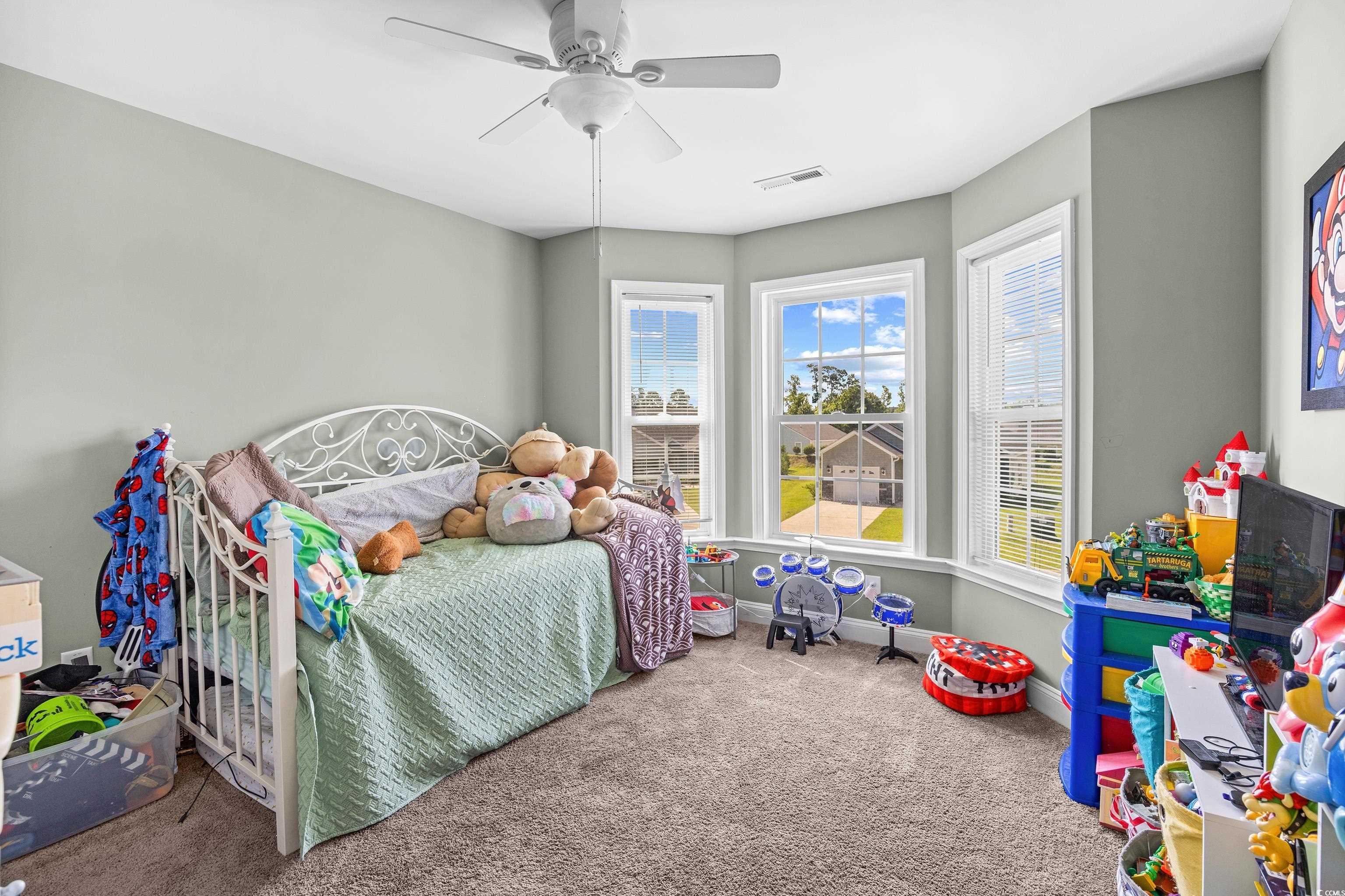 704 Hobonny Loop Longs, SC 29568 - Photo 23 of 36 Bedroom featuring carpet floors and a ceiling fan