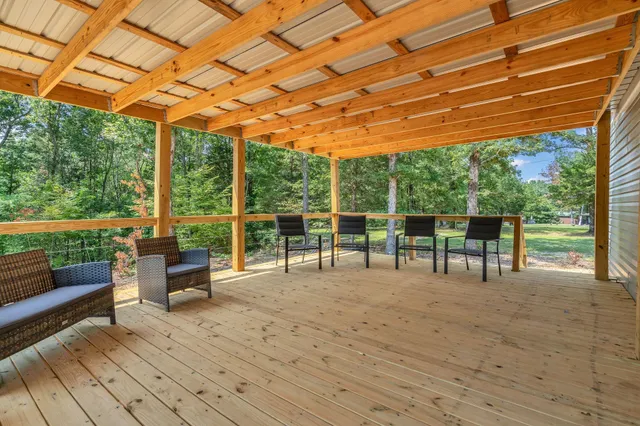 a view of outdoor space with seating