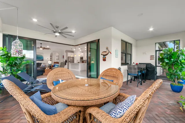 a outdoor space with furniture