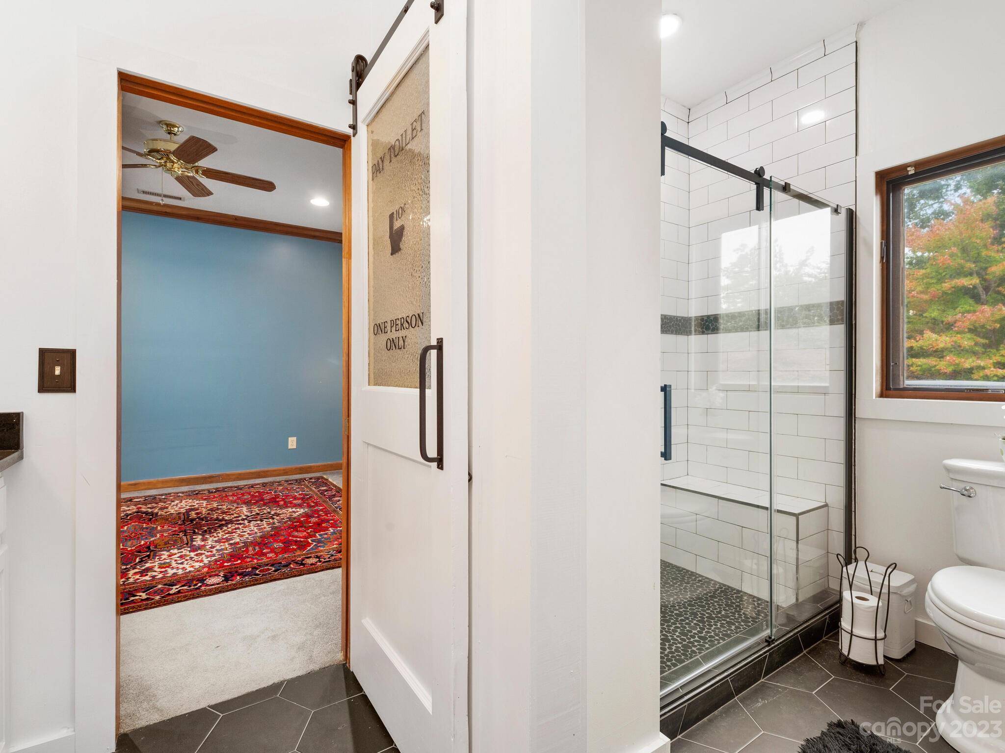 574 Golden Road Columbus, NC 28722 - Photo 39 of 48 a bathroom with a shower and a toilet