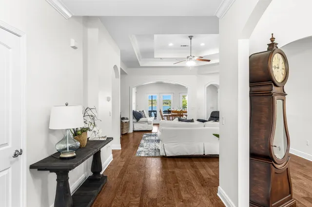 a view of a city and mountains in the background