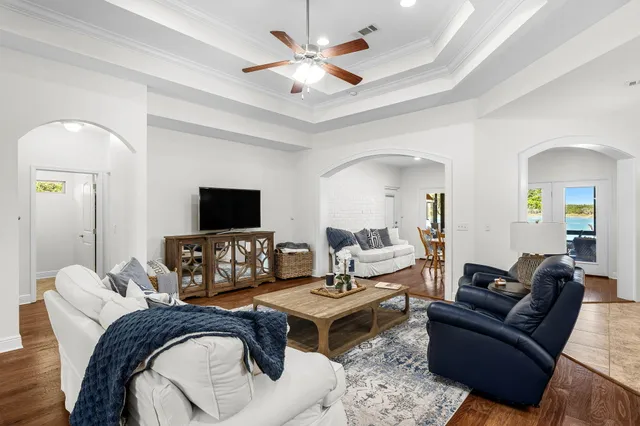 a view of a city with an ocean