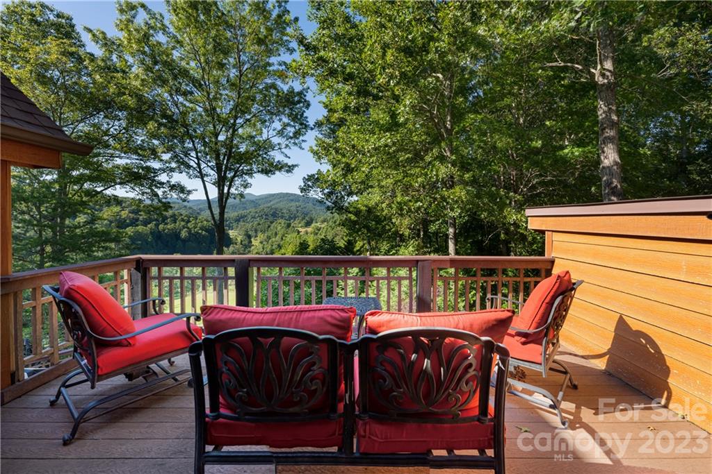 649 Morgan Hill Road Fairview, NC 28730 - Photo 20 of 48 a view of a two chairs in the roof deck