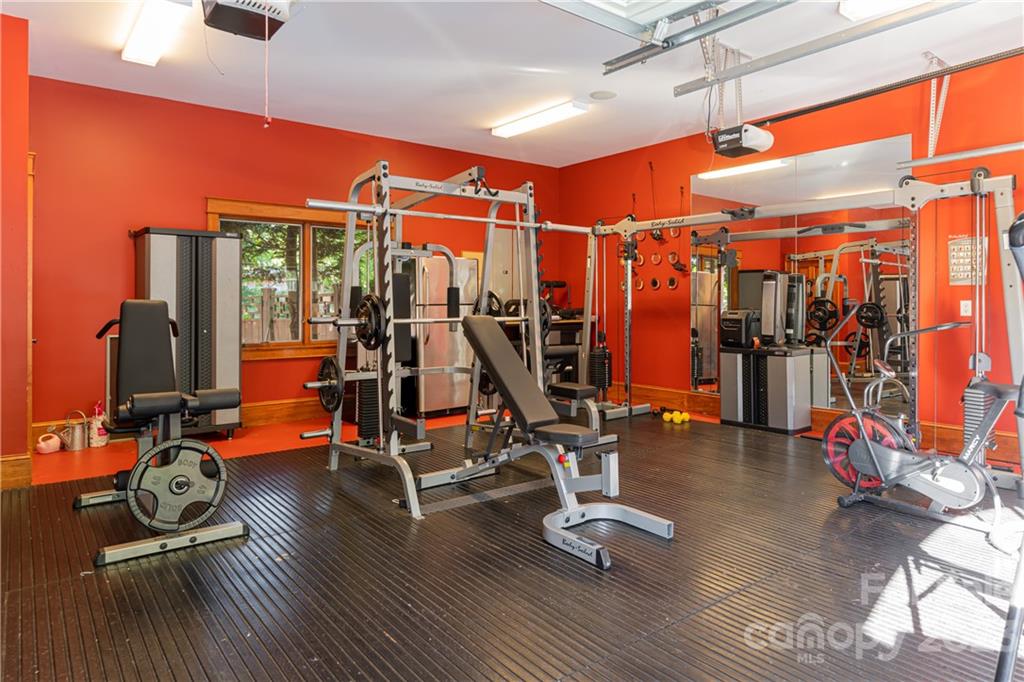649 Morgan Hill Road Fairview, NC 28730 - Photo 29 of 48 a view of a room with gym equipment