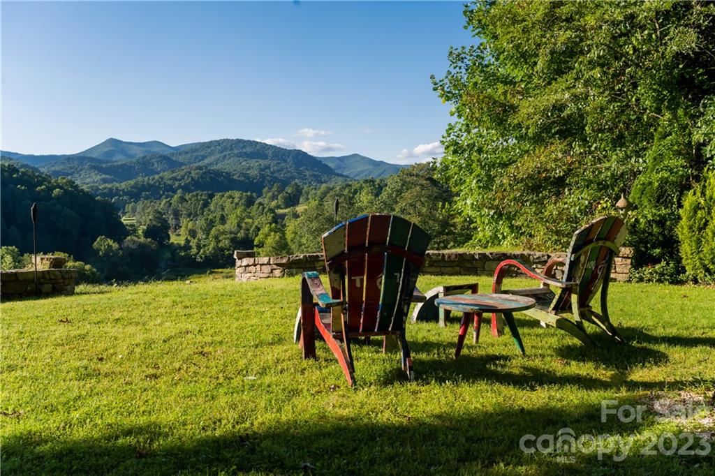 649 Morgan Hill Road Fairview, NC 28730 - Photo 40 of 48 a garden view with a seating space
