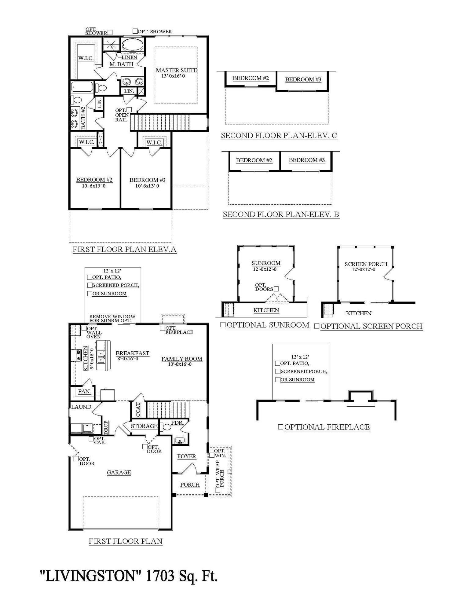 718 Sportsman Road Moncks Corner, SC 29461 - Photo 53 of 53 Livingston Floor Plan