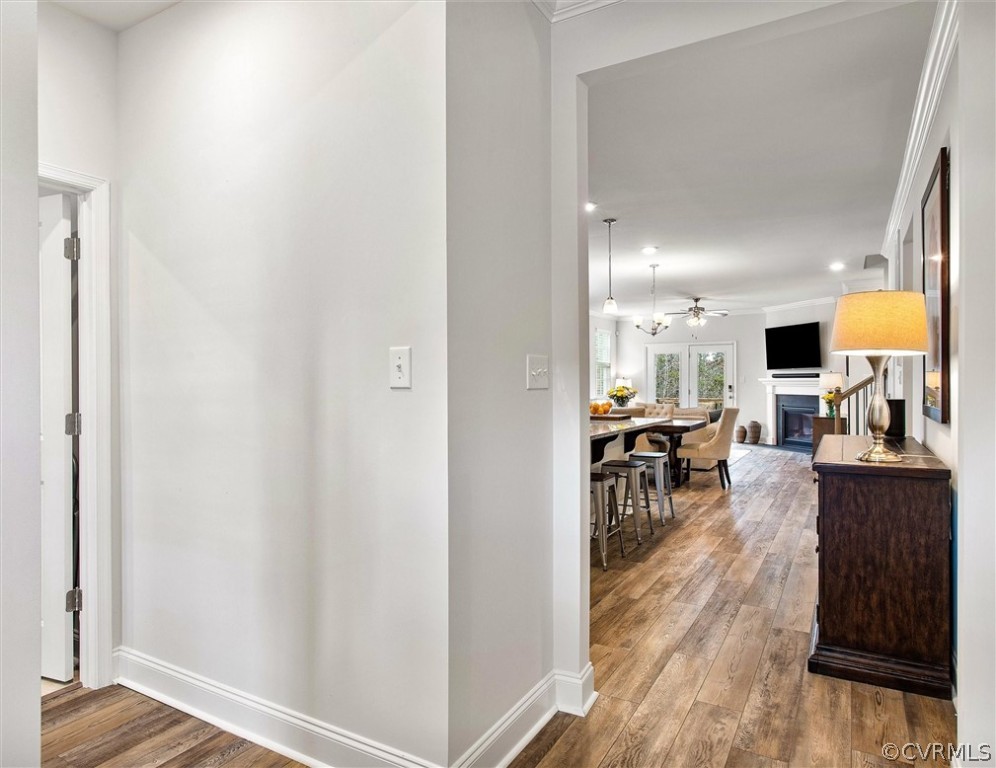 Hallway leading into Kitchen/Family Room area