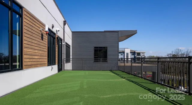 a view of a backyard with door