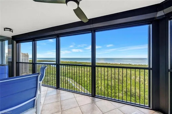 a view of a balcony