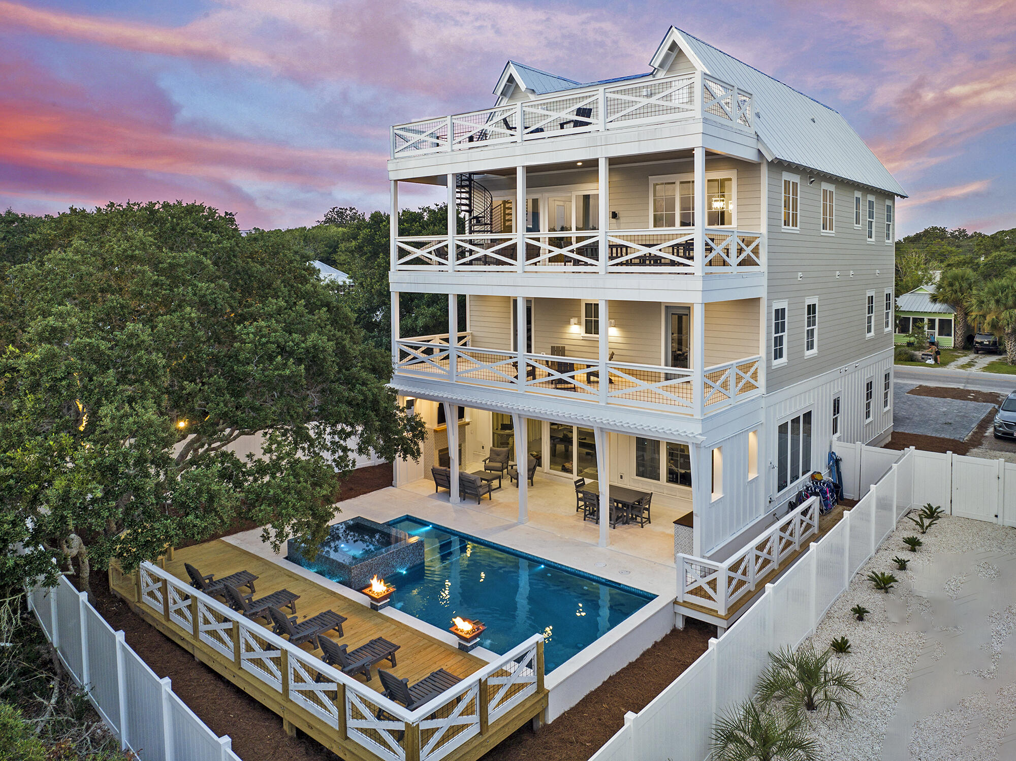512 Defuniak Street Santa Rosa Beach, FL 32459 - Photo 1 of 44 an aerial view of a house with a balcony