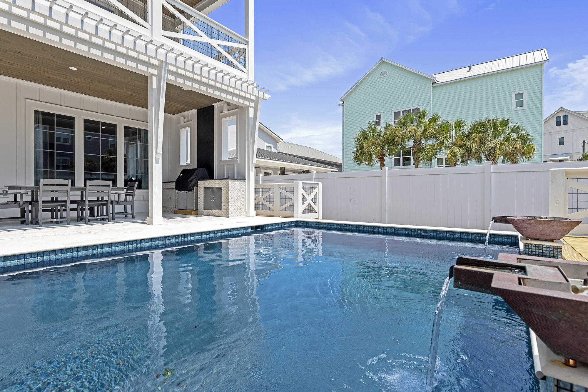 512 Defuniak Street Santa Rosa Beach, FL 32459 - Photo 8 of 44 a swimming pool with outdoor seating and yard