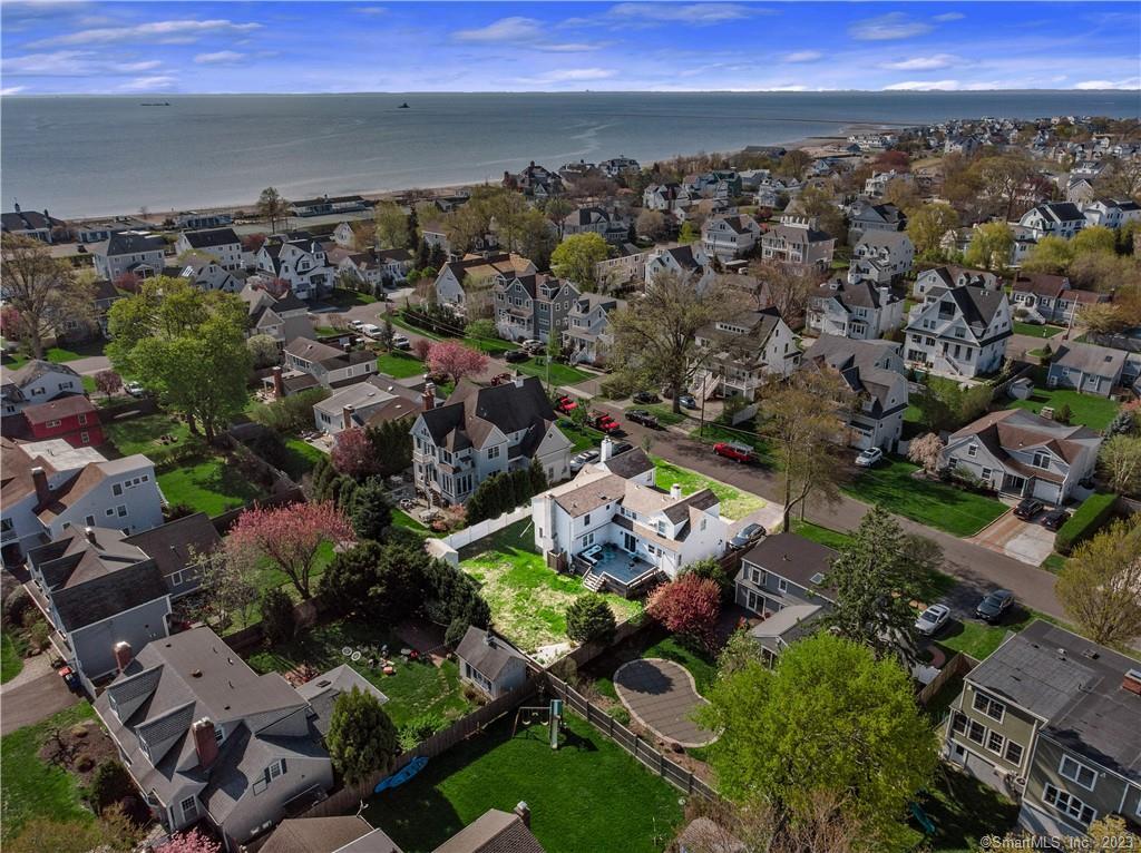 an aerial view of multiple house