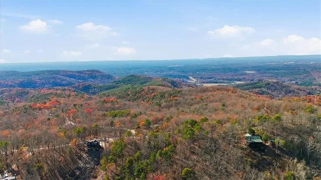 a view of an outdoor space with mountain view