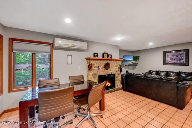 a bathroom with a sink mirror and toilet