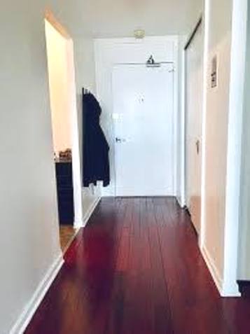 1560 North Sandburg Terrace, Unit 2007 Chicago, IL 60610 - Photo 12 of 25 a view of a hallway with wooden floor and staircase