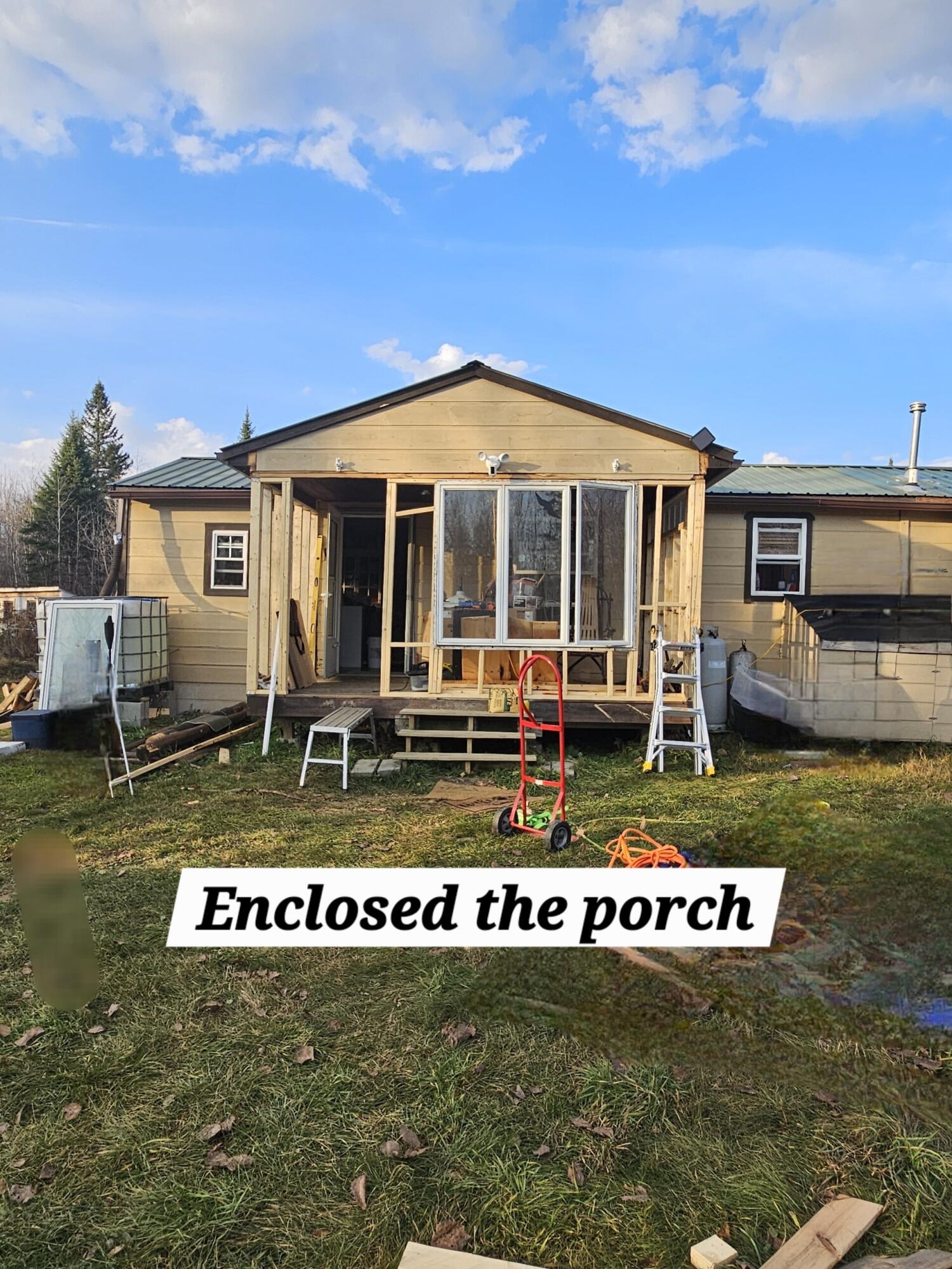 170 Grampys Way Monticello, ME 04760 - Photo 6 of 58 construction to enclse deck