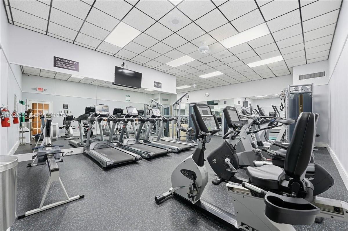 4280 Galt Ocean Drive, Unit 12H Fort Lauderdale, FL 33308 - Photo 26 of 31 a view of a room with gym equipment